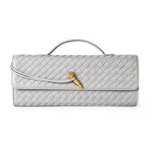 2187 Woven Purse Evening Clutch Woven Leather Handbags Crossbody Bag Suede
